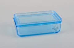 Rauff & Møldrup for Holmegaard. Set of four small Thurø storage boxes in glass