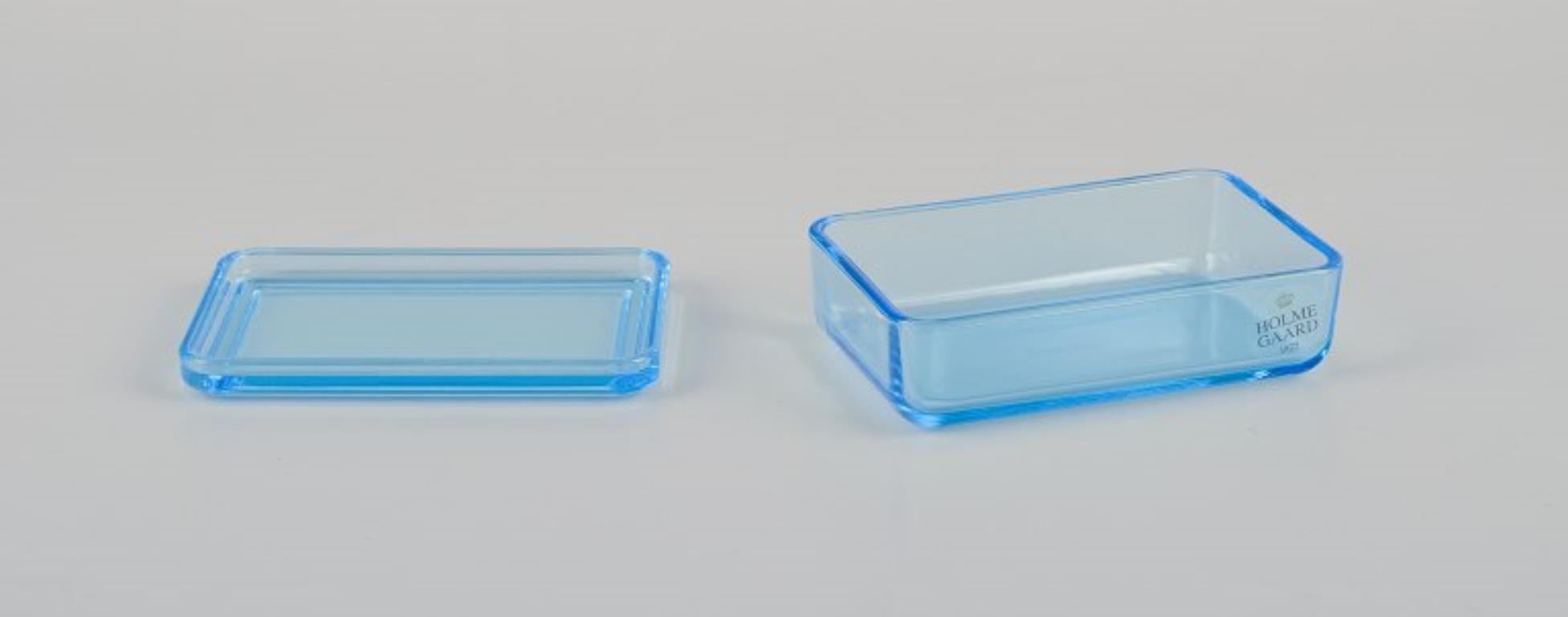 Rauff & Møldrup para Holmegaard. Juego de cuatro pequeñas cajas de almacenaje Thurø de cristal Danés en venta