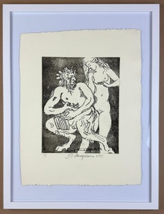 "Ninfa e Fauno" 2003 Ultimo artista muralista messicano Prova originale di prima stampa