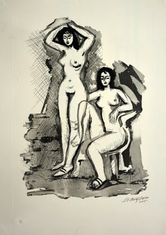 Raul Anguiano,"Double nude" 2005, Sugarlift 35x23in