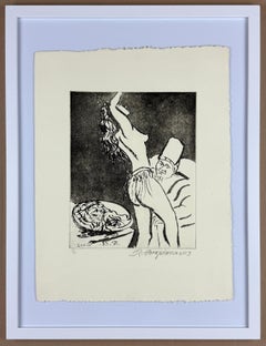 "Salomé" 2003 último artista muralista mexicano primera impresión original prueba grabado