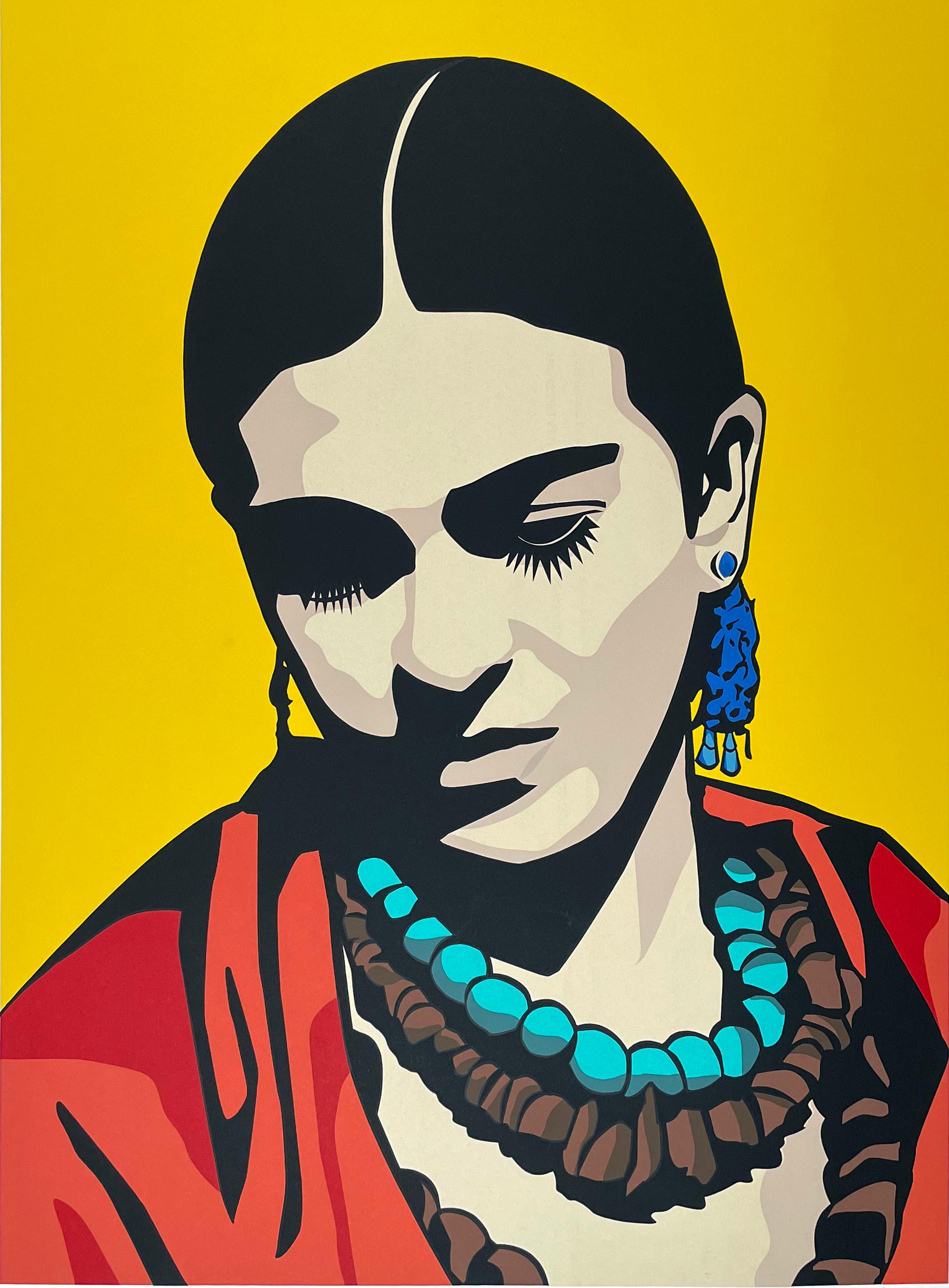 Raul Caracoza Figurative Print - Young Frida