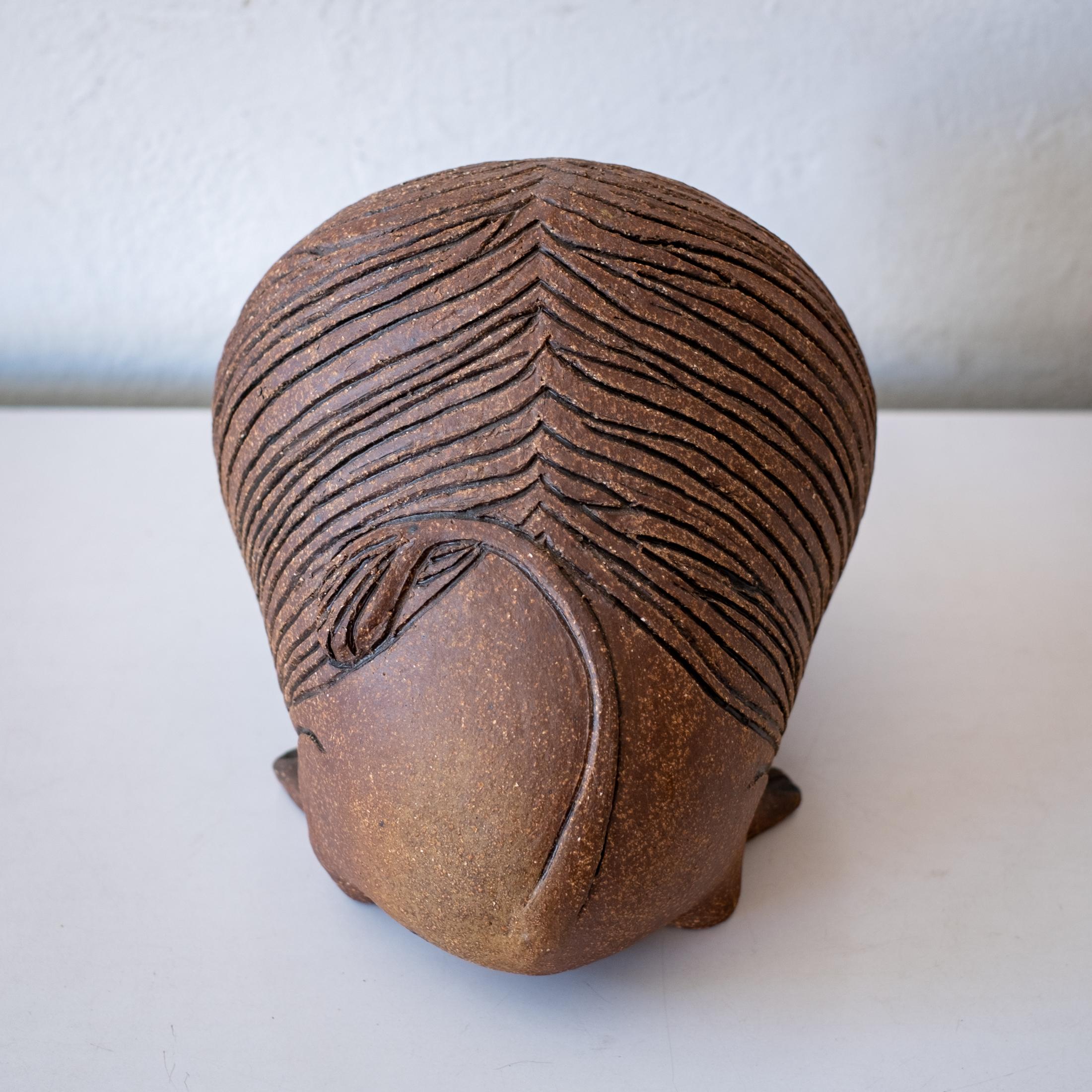 Raul Coronel Ceramic Lion Sculpture, 1960s 5