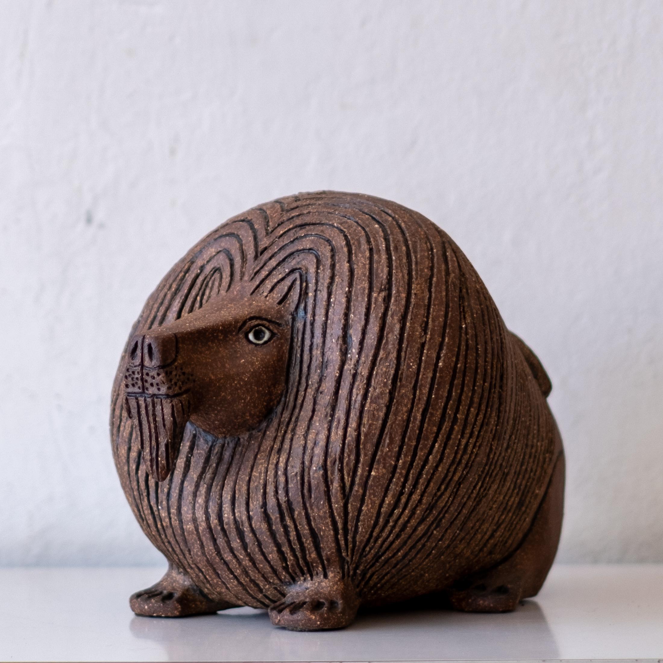 Raul Coronel Ceramic Lion Sculpture, 1960s 6