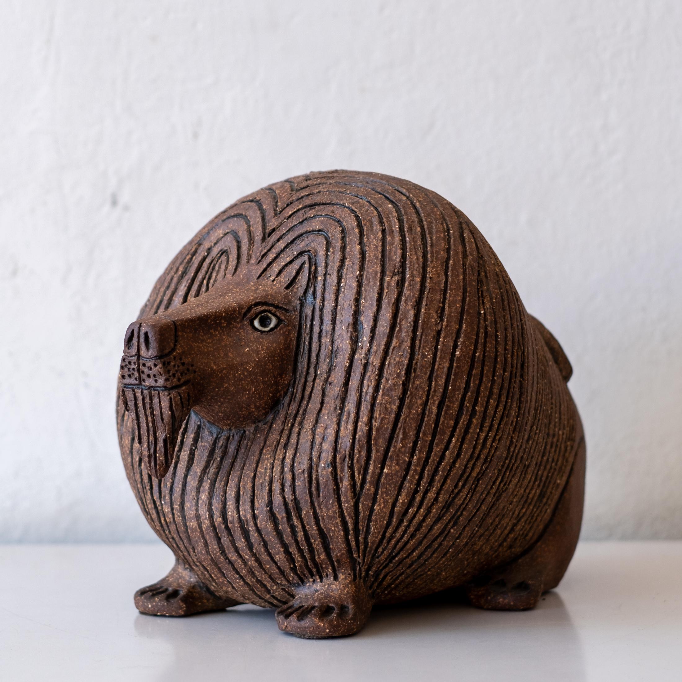 Raul Coronel Ceramic Lion Sculpture, 1960s 9