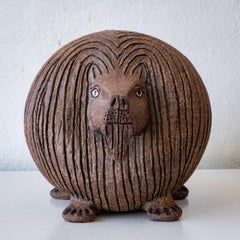 Raul Coronel Ceramic Lion Sculpture, 1960s