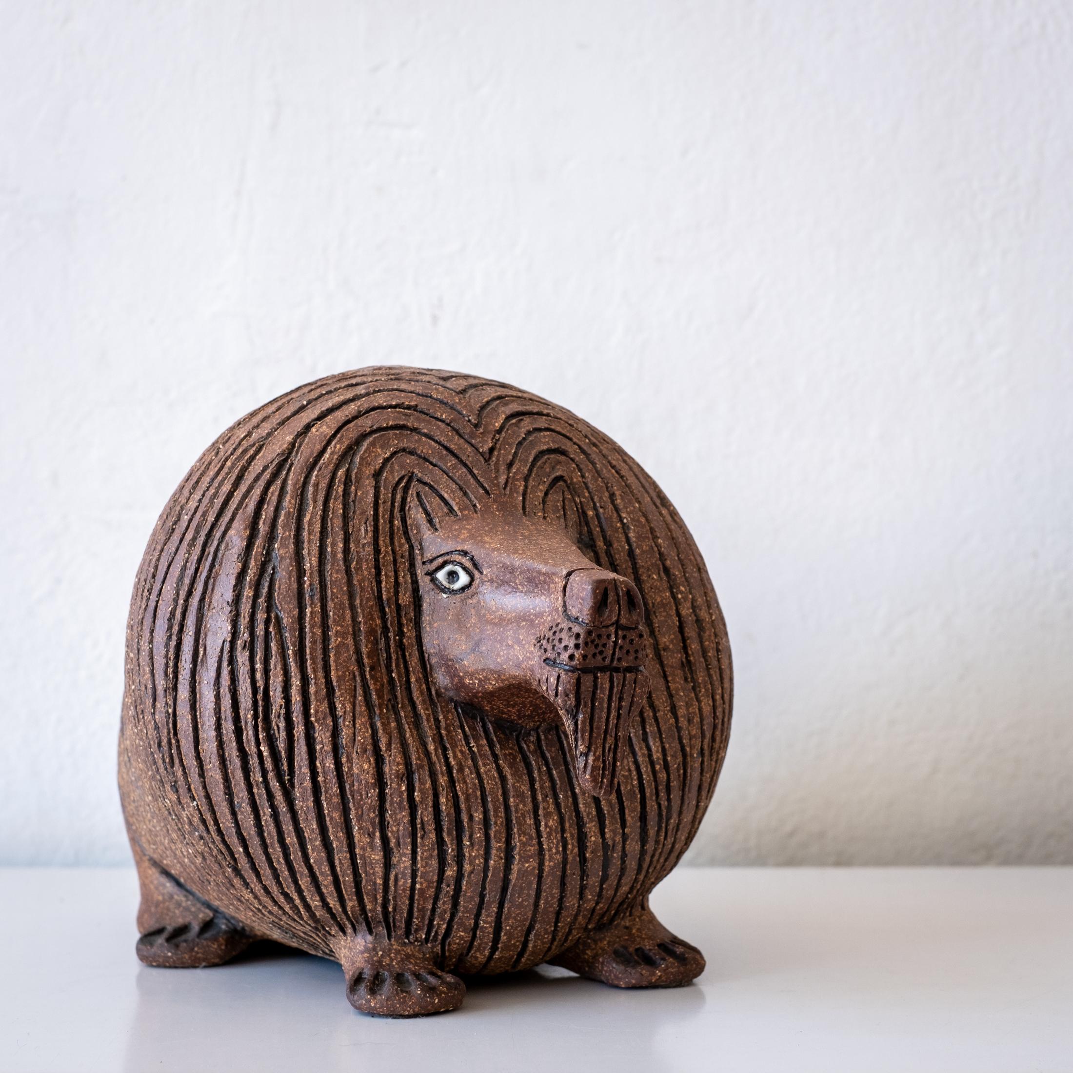 Stoneware Raul Coronel Ceramic Lion Sculpture, 1960s