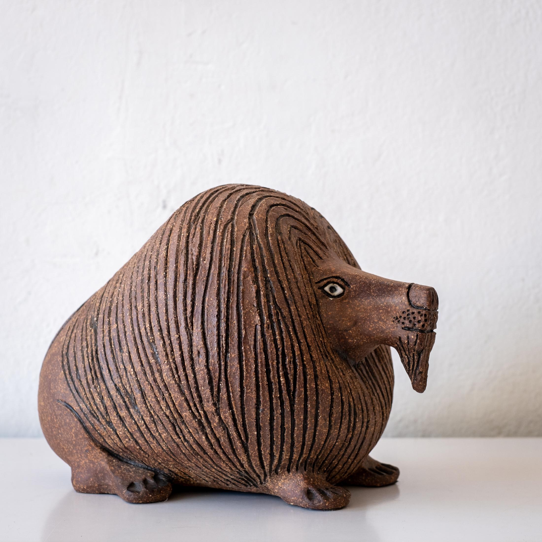 Raul Coronel Ceramic Lion Sculpture, 1960s 1