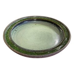 Große Schale aus schwerer Keramik von Raul Coronel, signiert, Mid-Century Modern, 1960er Jahre