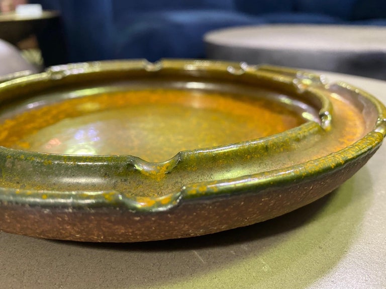Stoneware Raul Coronel Signed Mid-Century Modern Ceramic California Pottery Bowl, 1960s For Sale