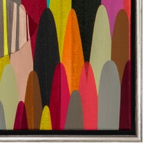 "Poemes CXXVIII" Contemporary Abstract Embroidered Mixed Media on Canvas