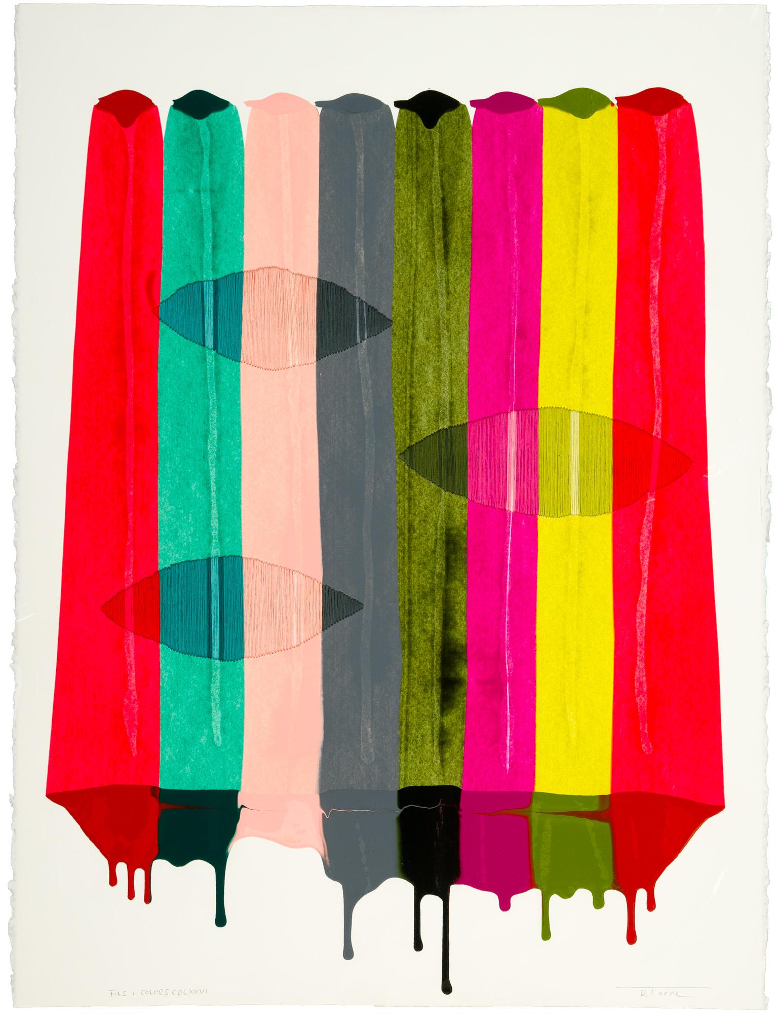 Fils I Colors CDLXXVIII - Abstract Mixed Media Art by Raul de la Torre