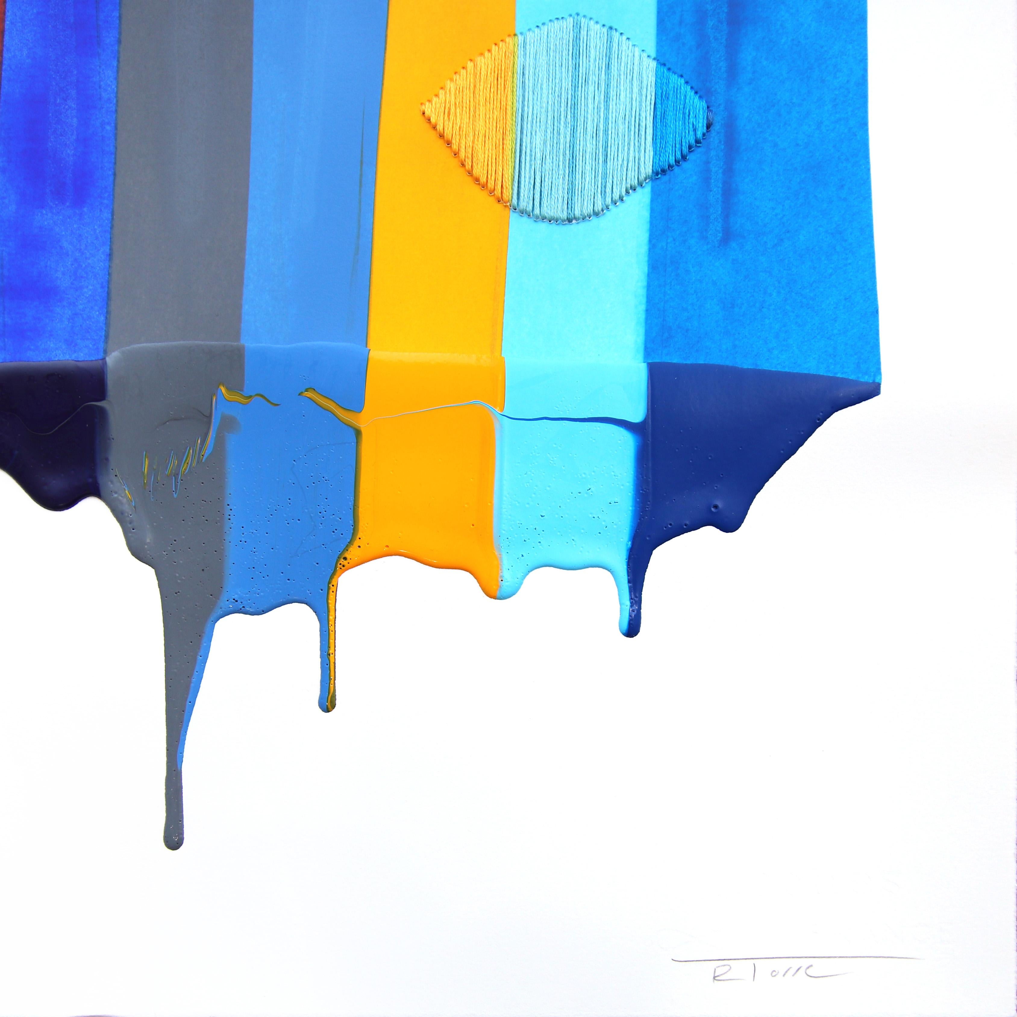 Fils I Colors DCLXI - Multicolor Abstract Contemporary Art on Paper For Sale 2