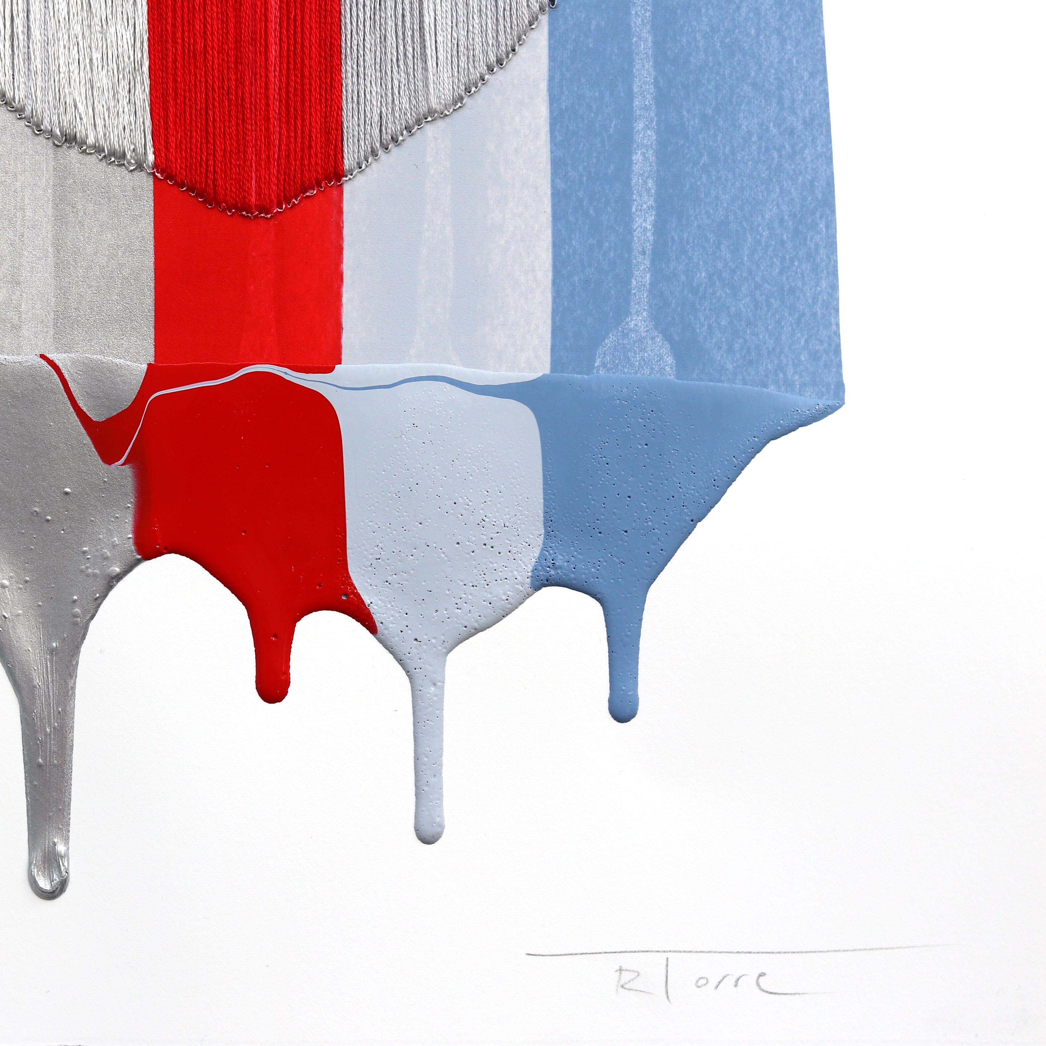 Fils I Colors DCLXXII - Muted Color Abstract Contemporary Art on Paper For Sale 4