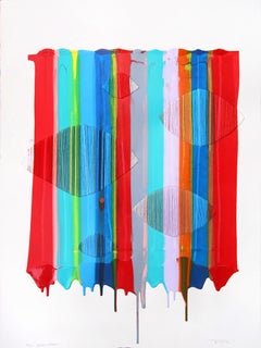 Fils I Colors DCXCI - Colorful Abstract Contemporary Textile Art on Paper