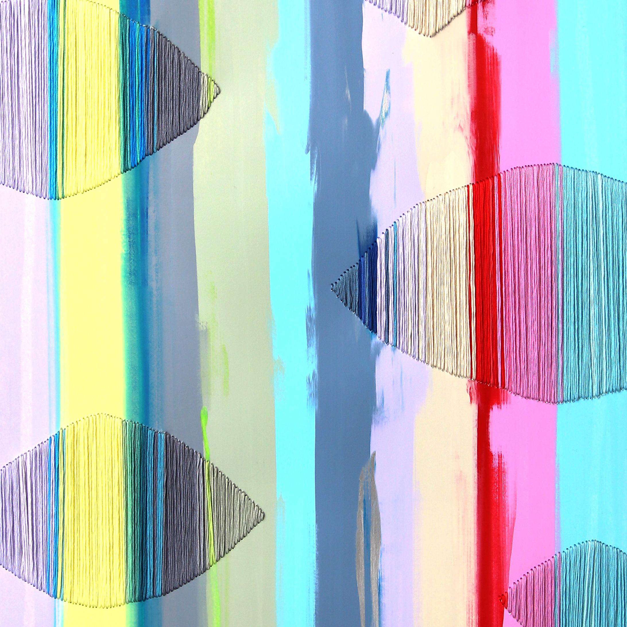 Fils I Colors DCXCIII - Muted Color Abstract Contemporary Art on Paper For Sale 4