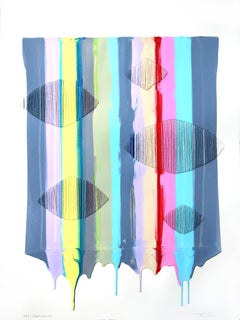 Fils I Colors DCXCIII - Color apagado Arte Contemporáneo Abstracto sobre Papel