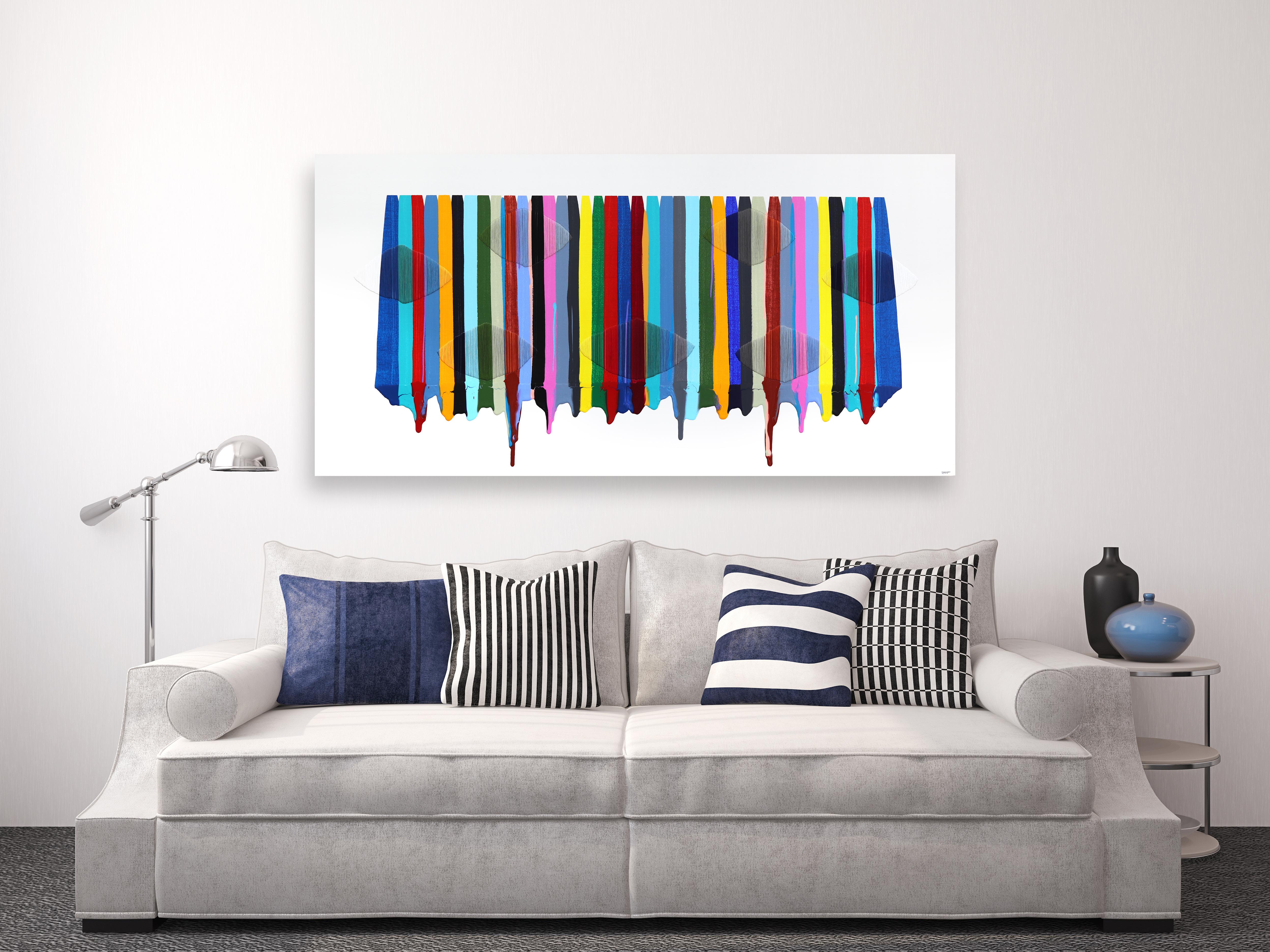 Barcelona native artist Raul de la Torre's vibrant abstract mixed media artworks pay homage to material. De La Torre allows the materials to take over during the process and collaborates with the unexpected to create works that speak to the natures