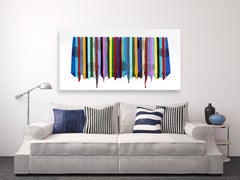 Fils I Colors DCXCIV - Arte contemporanea astratta colorata su tela di grandi dimensioni