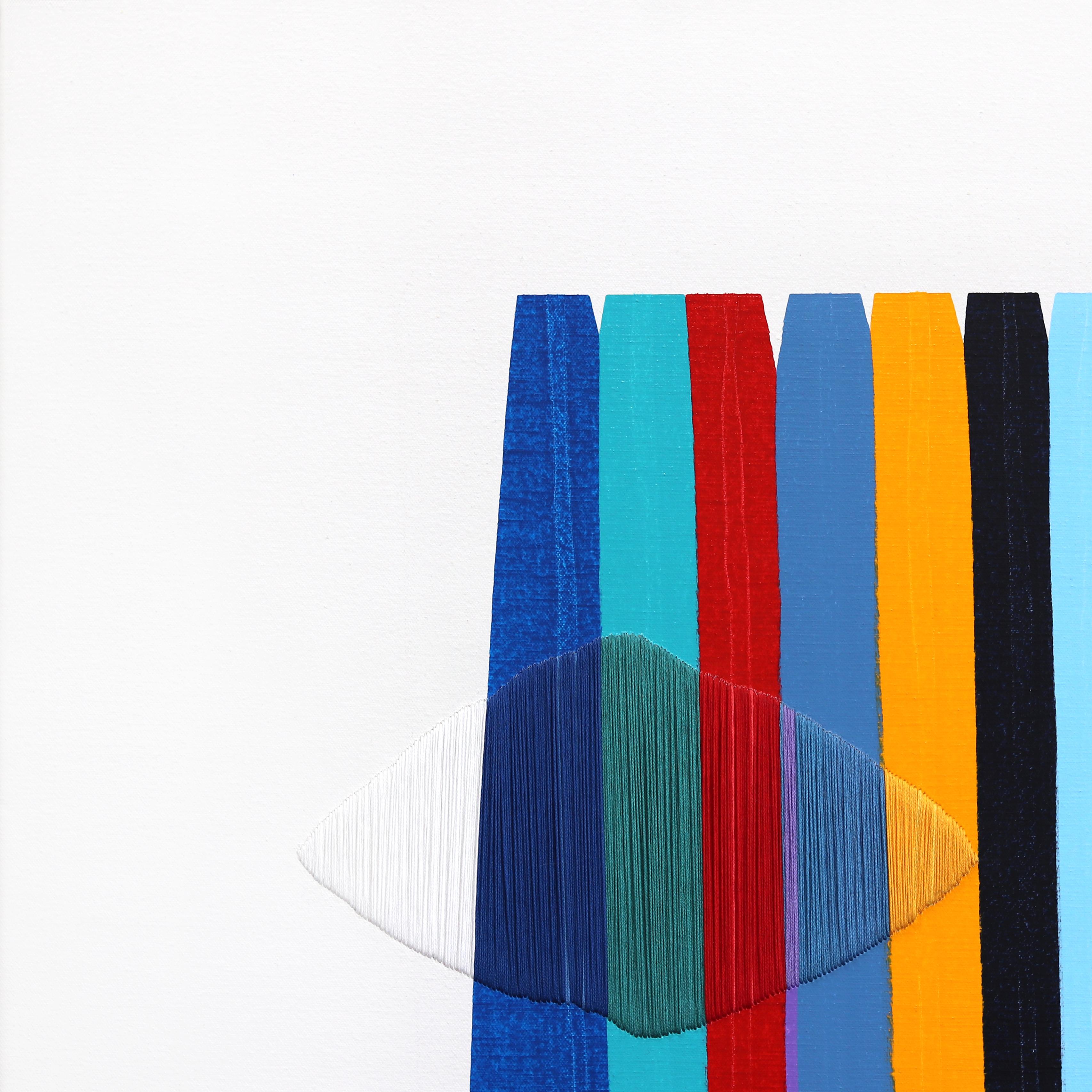 Fils I Colors DCXCIV - Large Colorful Abstract Contemporary Art on Canvas For Sale 1