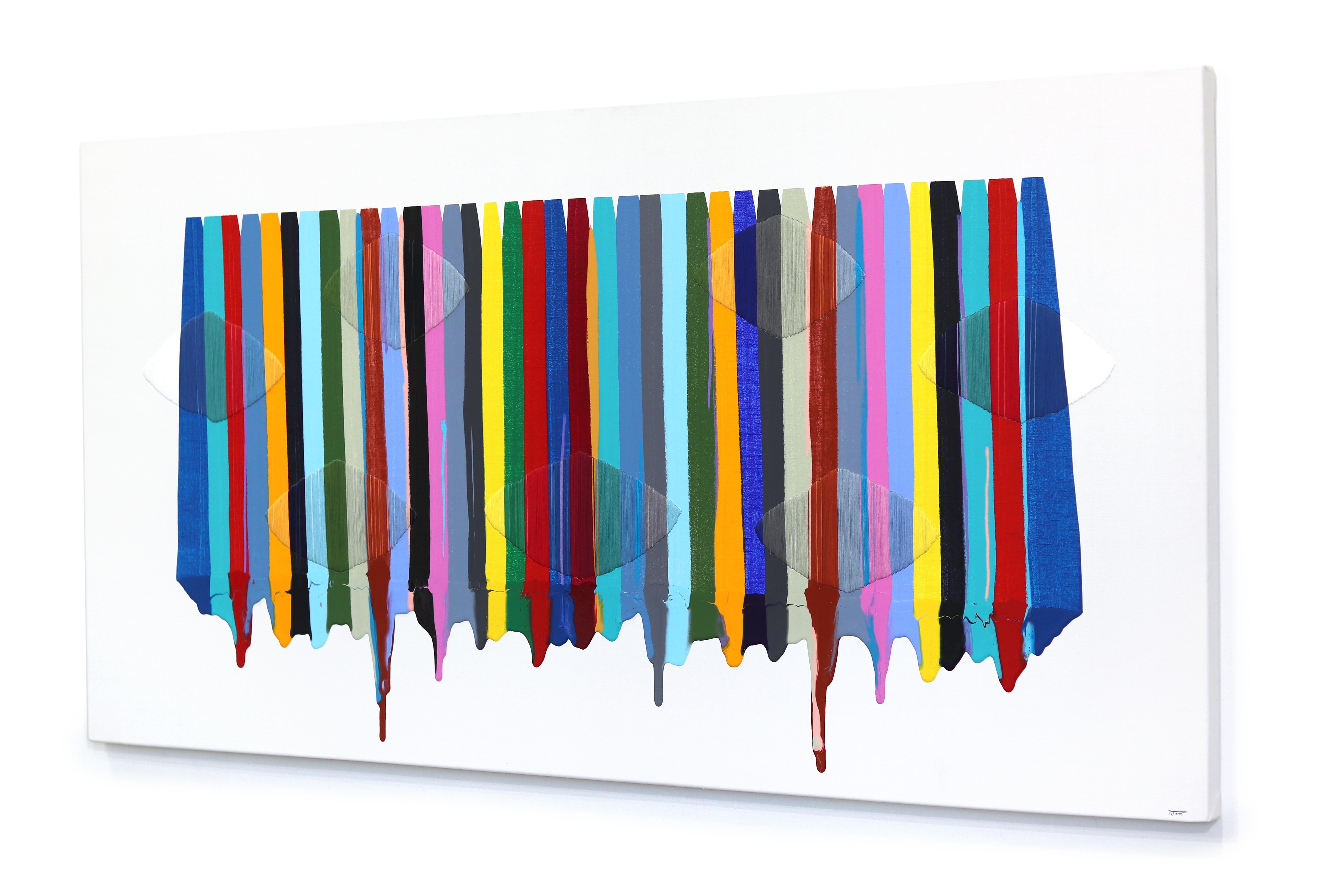 Fils I Colors DCXCIV - Large Colorful Abstract Contemporary Art on Canvas For Sale 2