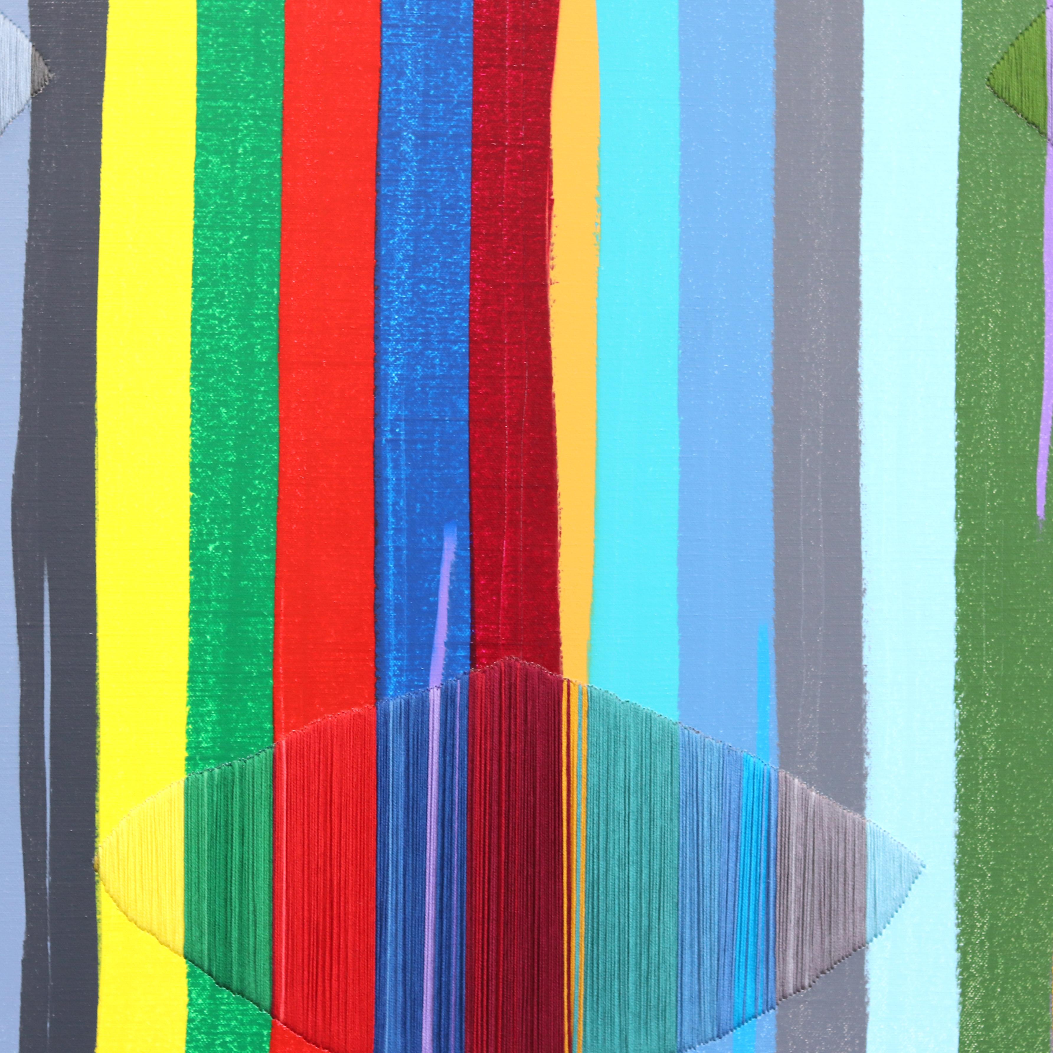 Fils I Colors DCXCIV - Large Colorful Abstract Contemporary Art on Canvas For Sale 4