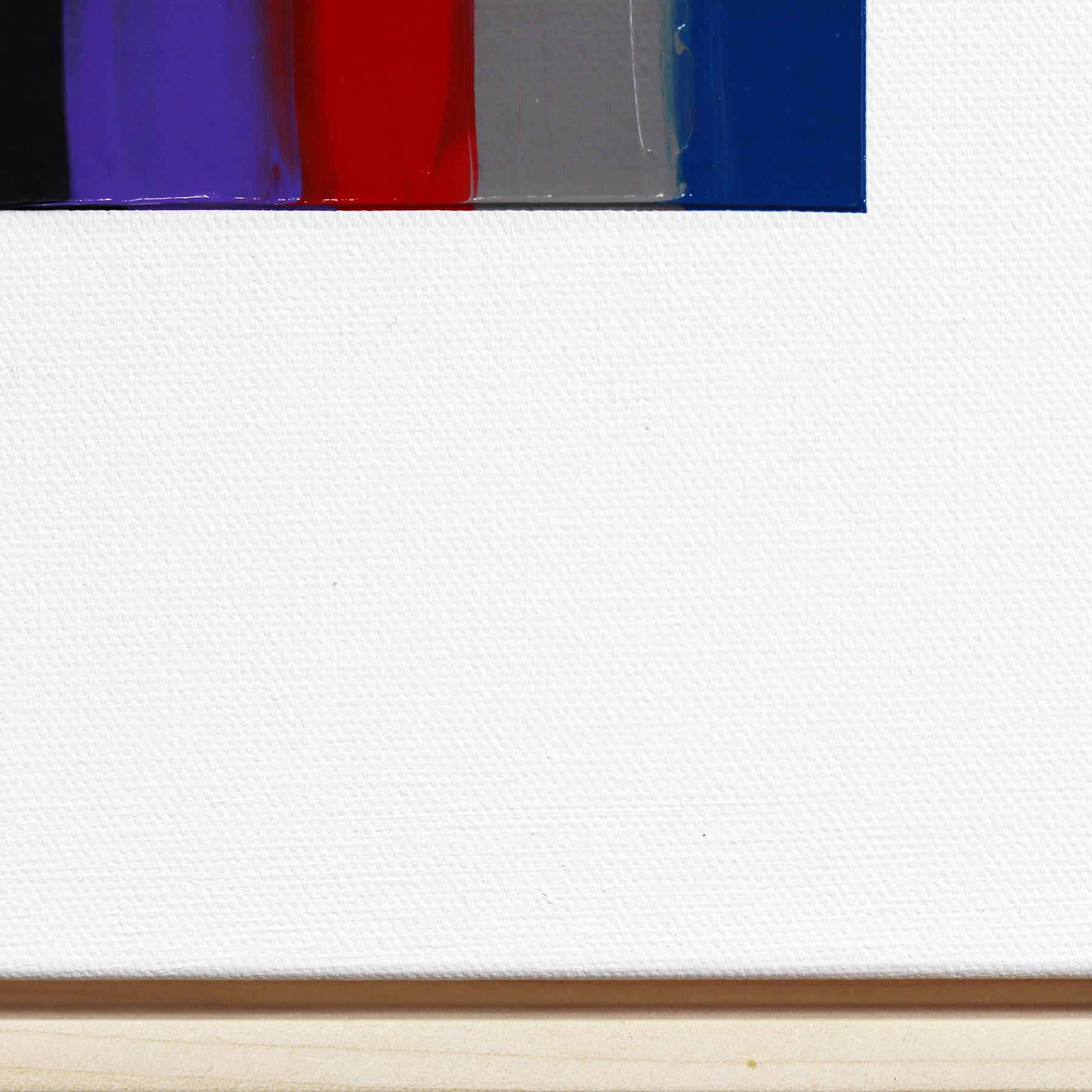 I Hear Poems About Persecution & Forgiveness - Framed Colorful Abstract Art For Sale 4