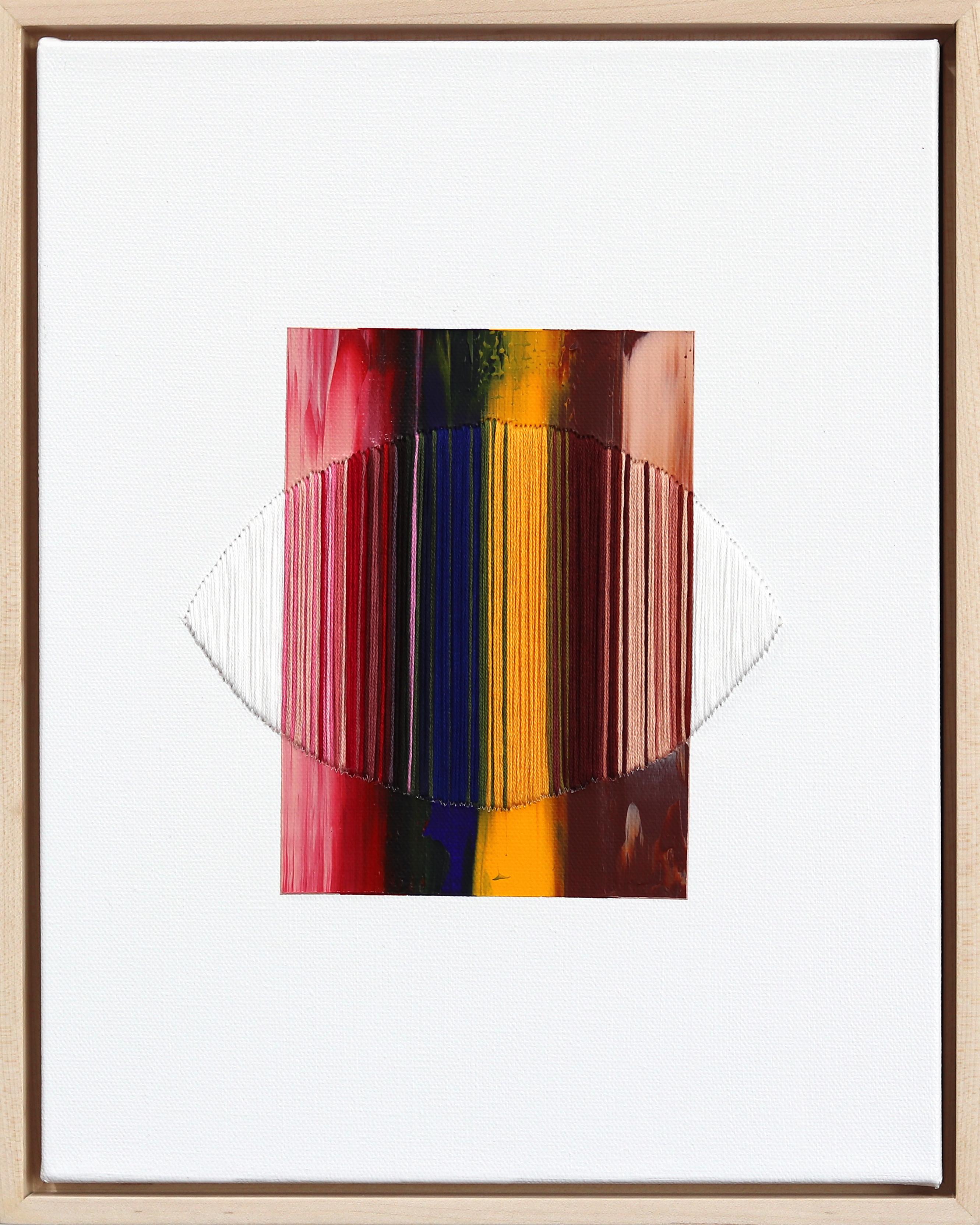 Pobres metrónomos de color - Arte abstracto contemporáneo enmarcado
