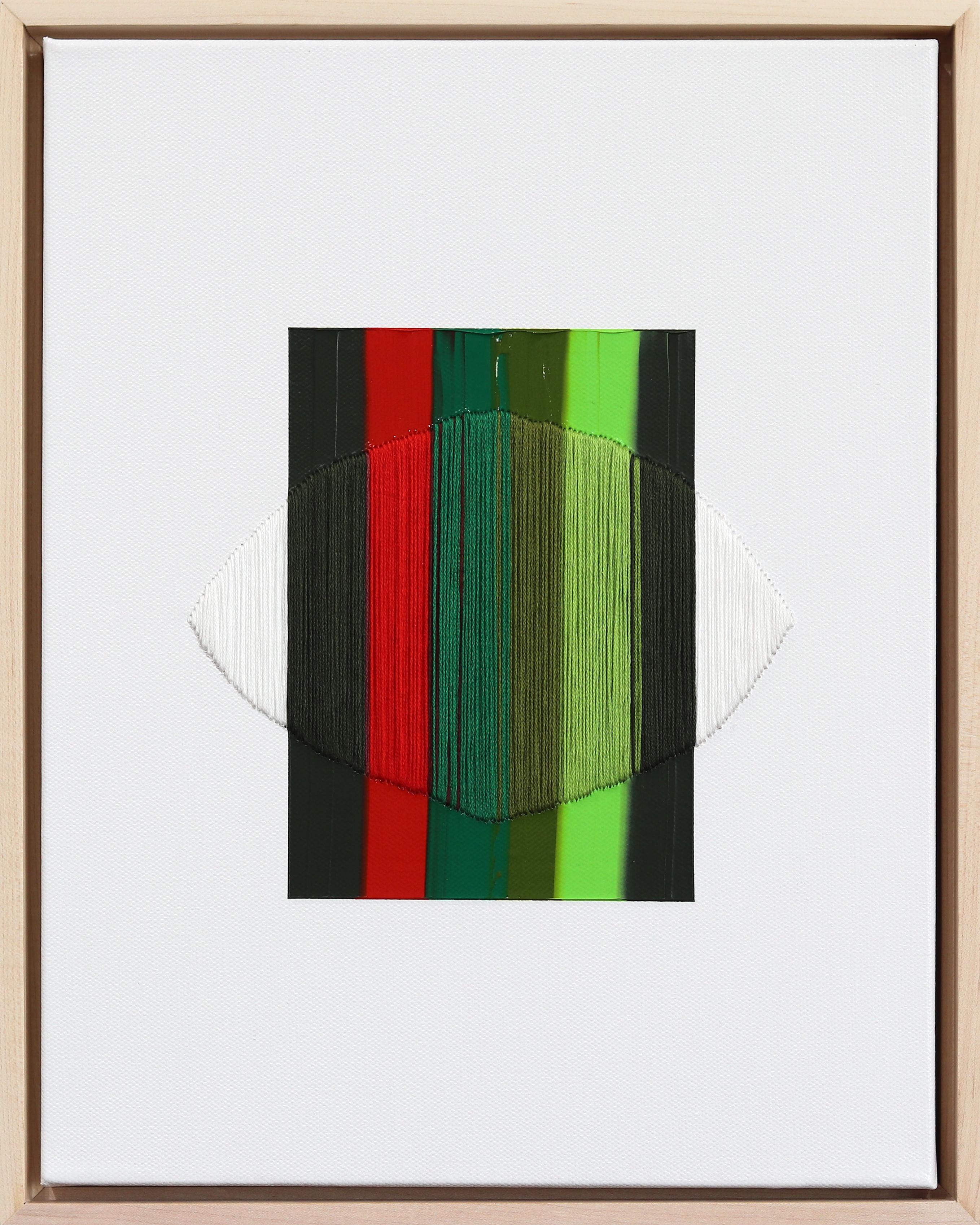 Las luces de Prospect Park - Arte abstracto de colores enmarcado