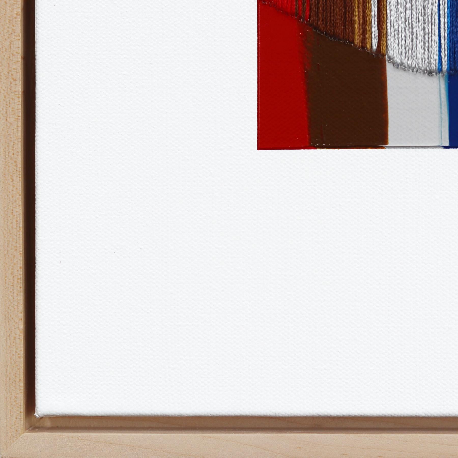 Le parole che il mio cuore stava chiamando - Arte astratta colorata con cornice in vendita 4