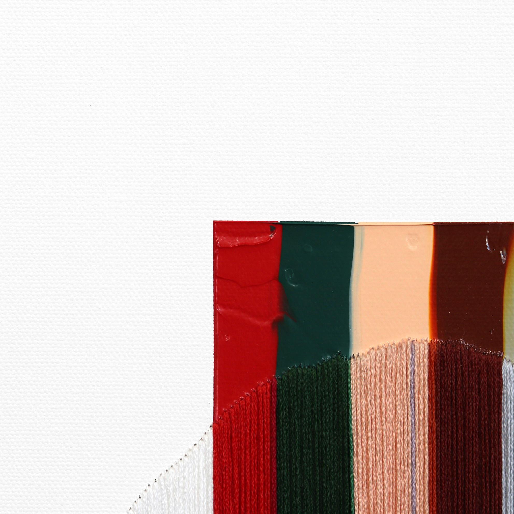 Die lebhaften abstrakten Mixed-Media-Kunstwerke des in Barcelona lebenden Künstlers Raul de la Torre sind eine Hommage an Textilien. De La Torre überlässt den Materialien den Vortritt und kollaboriert mit dem Unerwarteten, um Werke zu schaffen, die