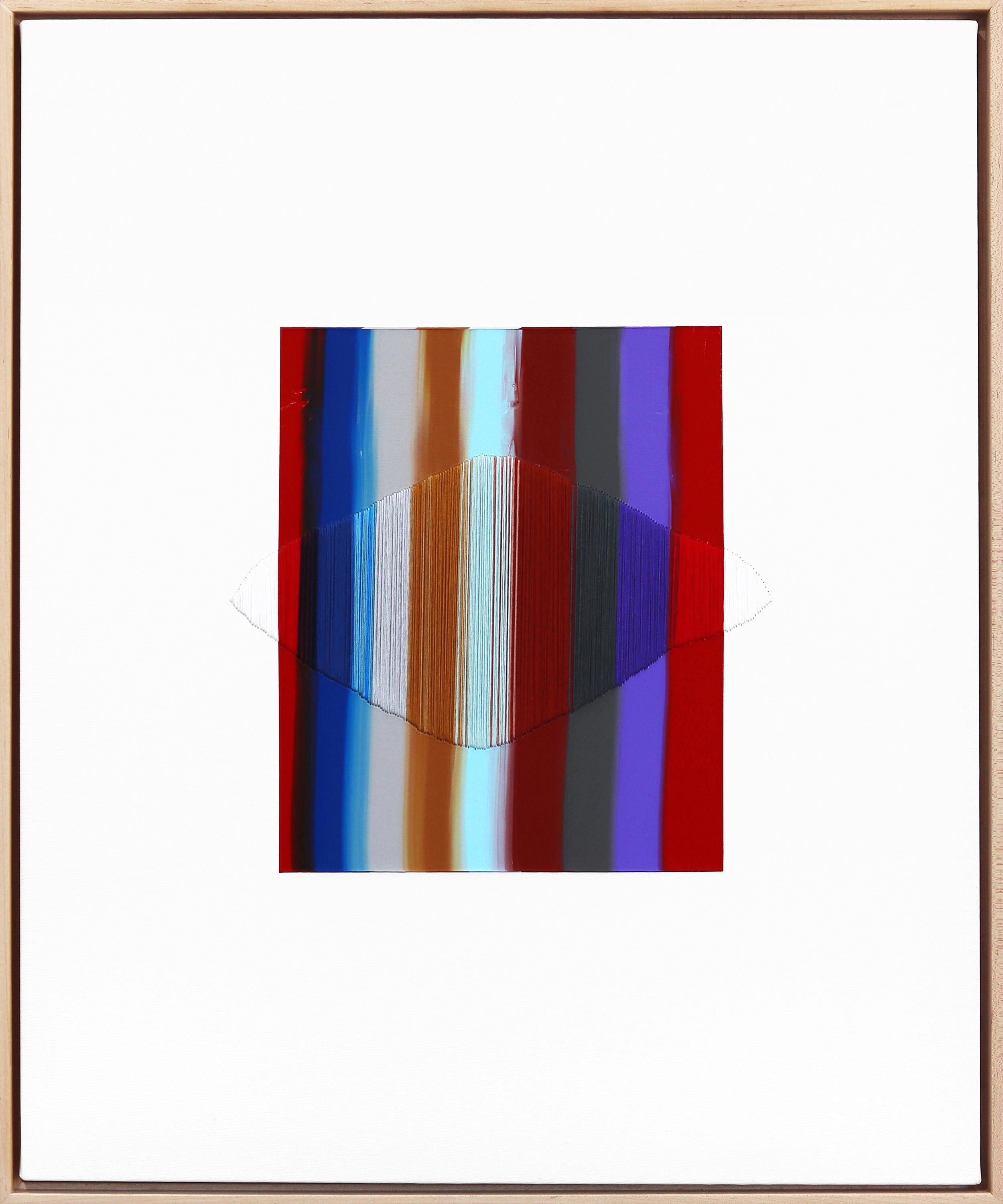Through This Window, Thin Rivers - Framed Colorful Abstract Art - Mixed Media Art by Raul de la Torre