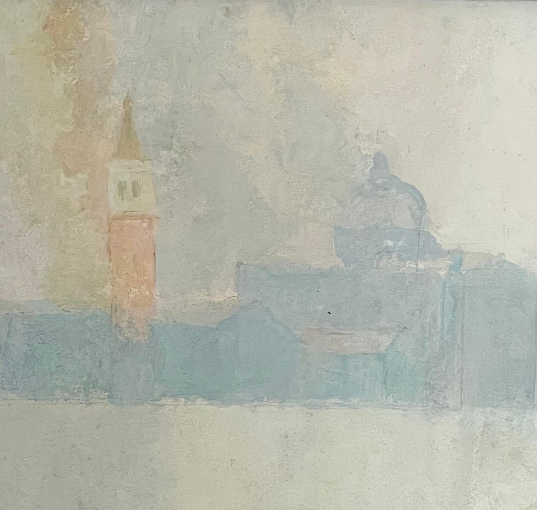 Autre Raul Mina Mora (Américain 1915-1996) Gouache sur carton 'Venise' - Signé en vente