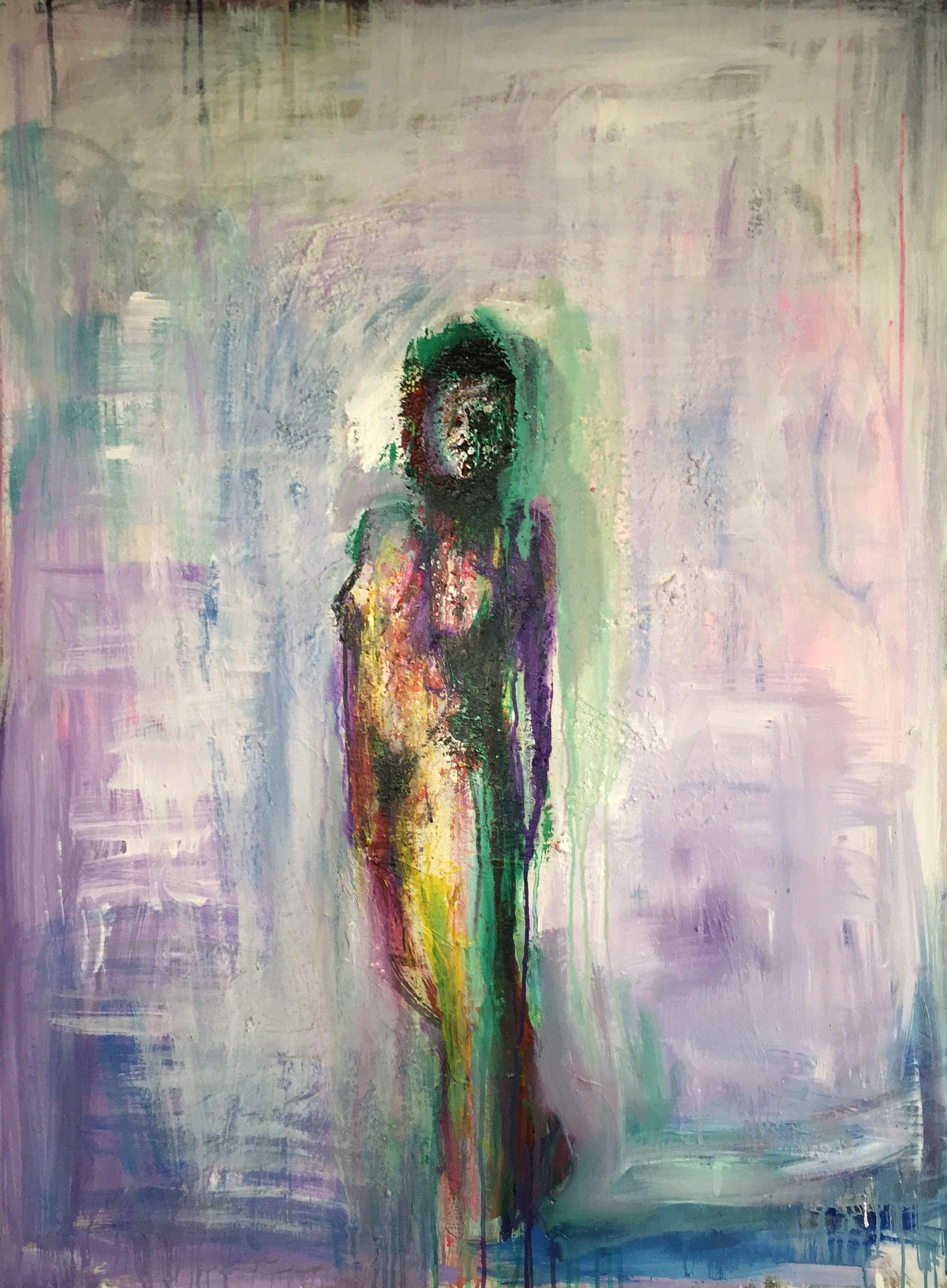 Desnudo 1, Gemälde, Acryl auf Leinwand – Painting von Raul Paniagua