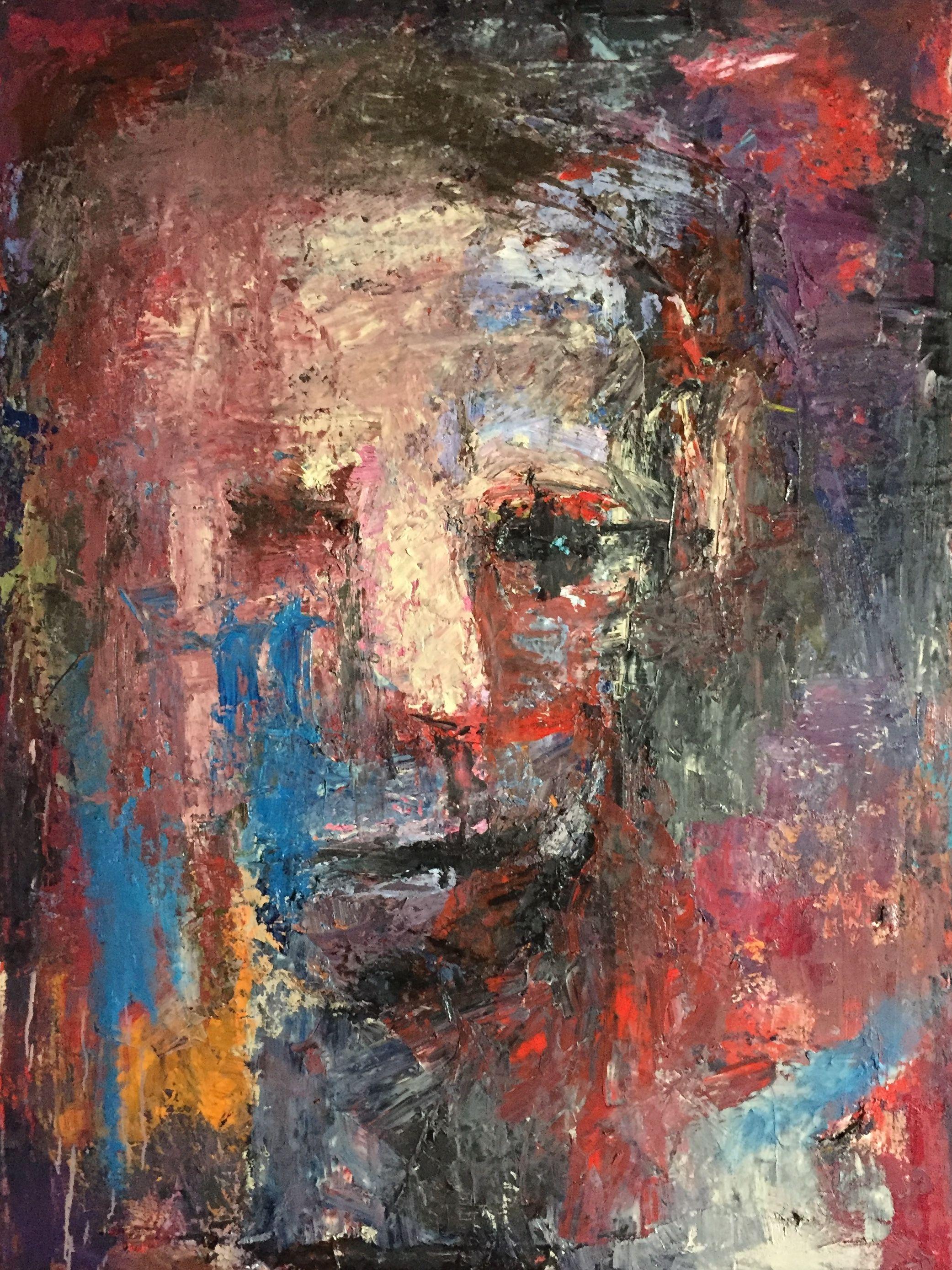 Autoritratto #4, Pittura, Olio su tela - Painting di Raul Paniagua