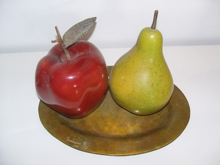 Raul Paniagua Still-Life Sculpture -  Pear and Apple 