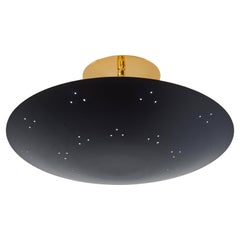 Raul Reyes 'Rey 14' Perforated Metal Dome Ceiling Lamp in Black