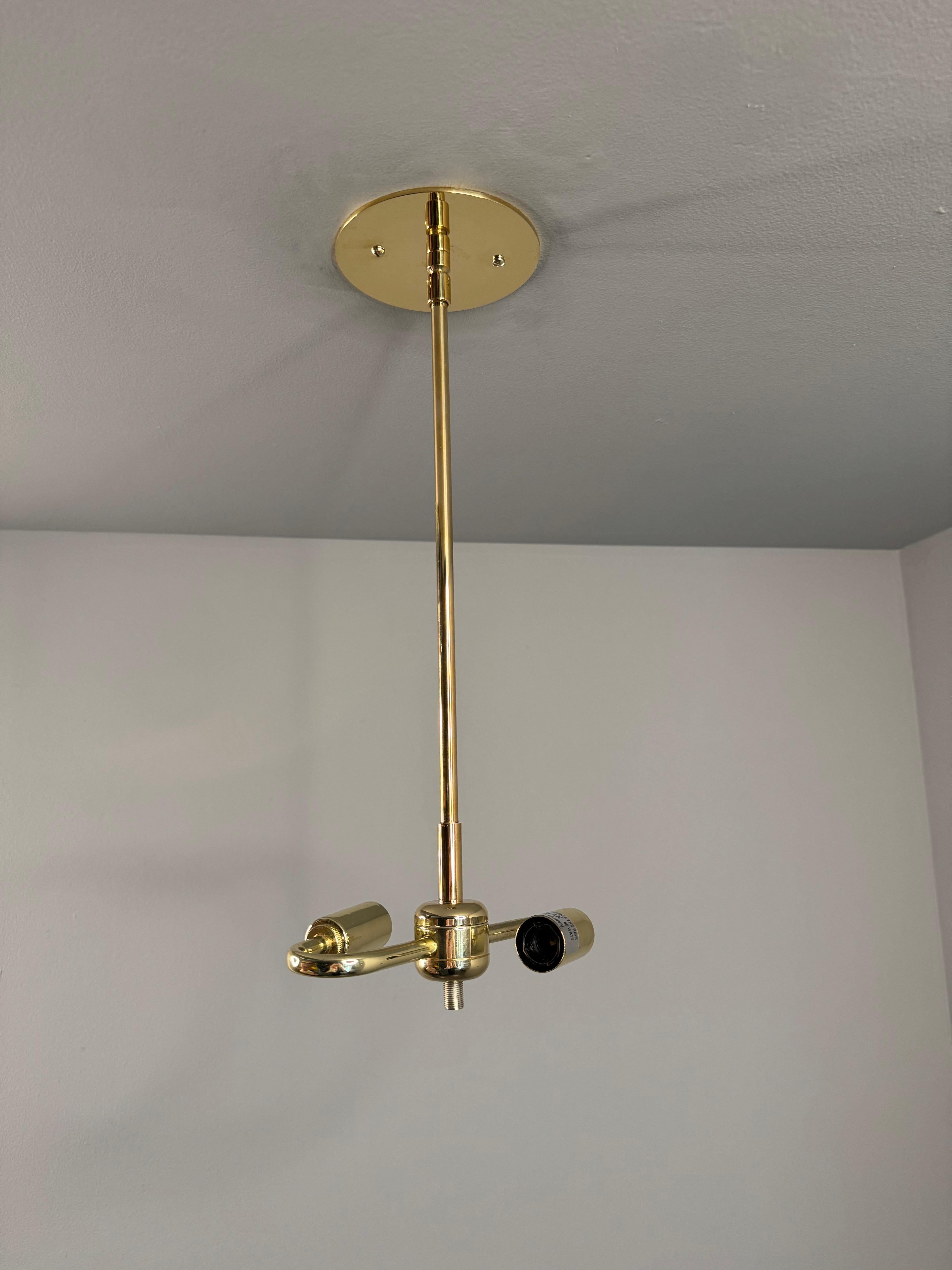 Raul Reyes 'Rey 14' Lámpara de araña en forma de cúpula de latón patinado perforado en venta 6