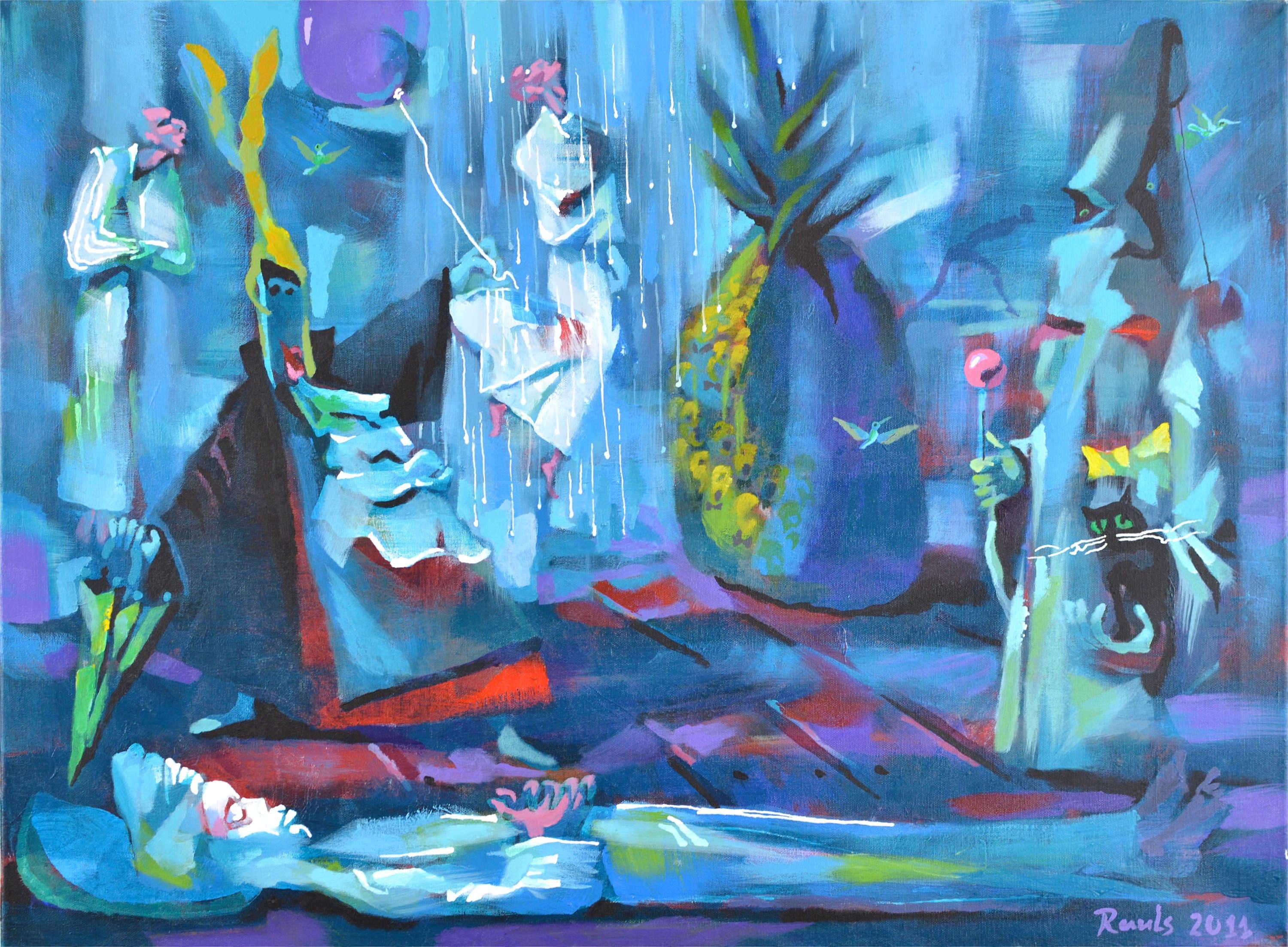 Rauls Zitmanis Abstract Painting - Dream of the Little Prince, 2011. Acrylic on canvas, 60x80 cm