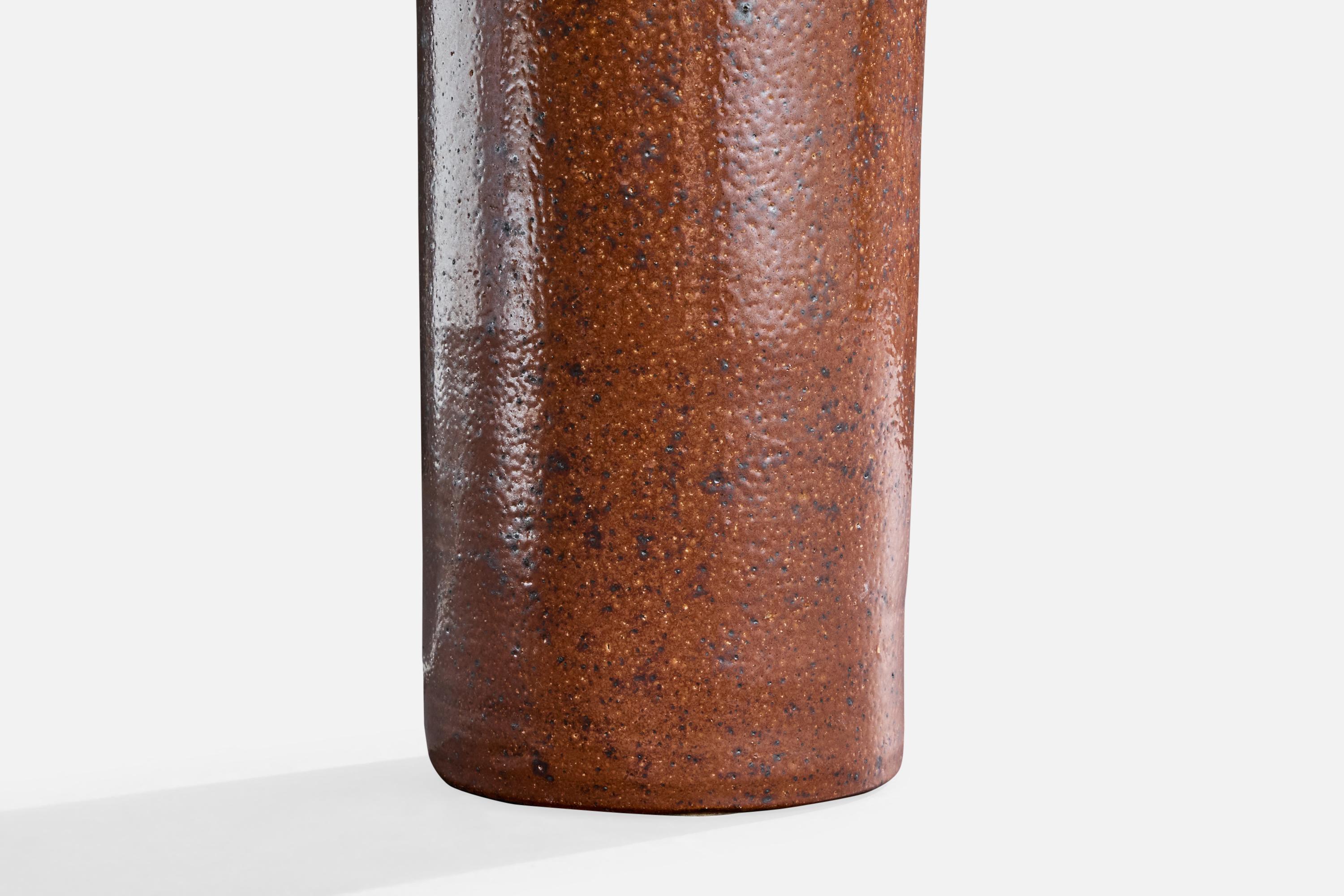 Raus Keramik, Table Lamp, Ceramic, Sweden, 1940s For Sale 1
