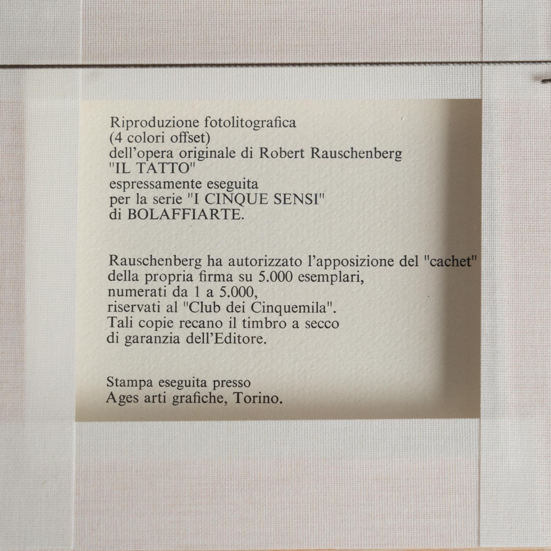 Rauschenberg Framed Limited Edition Photolithography, circa 1970 For Sale 6