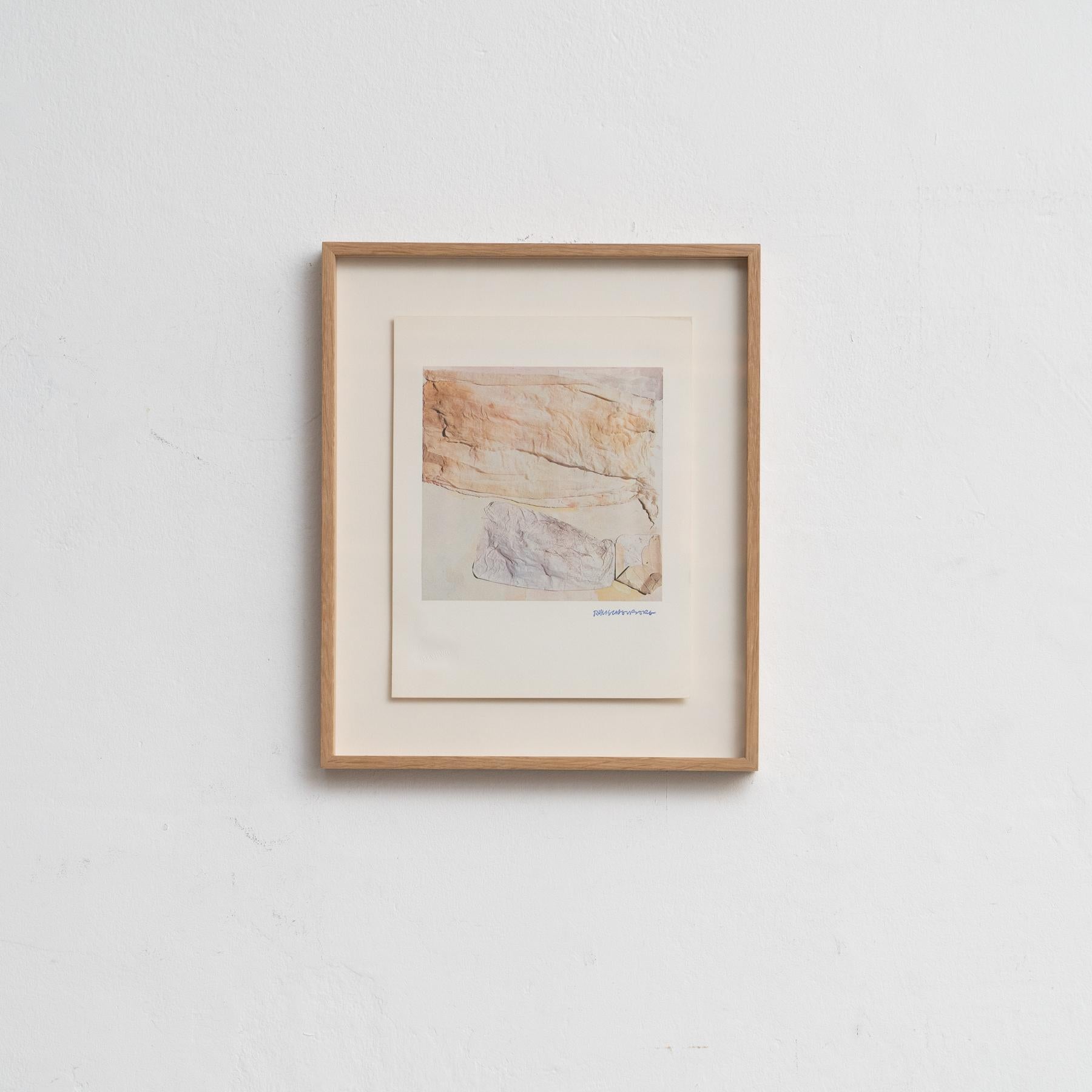 Photolithography by Robert Rauschenberg, circa 1970.

Stamped rotogravure reproduction of series by Bolaffiarte. Limited edition of 5000.

Exemplary number 4798.

About the Artist:
Milton Ernest 