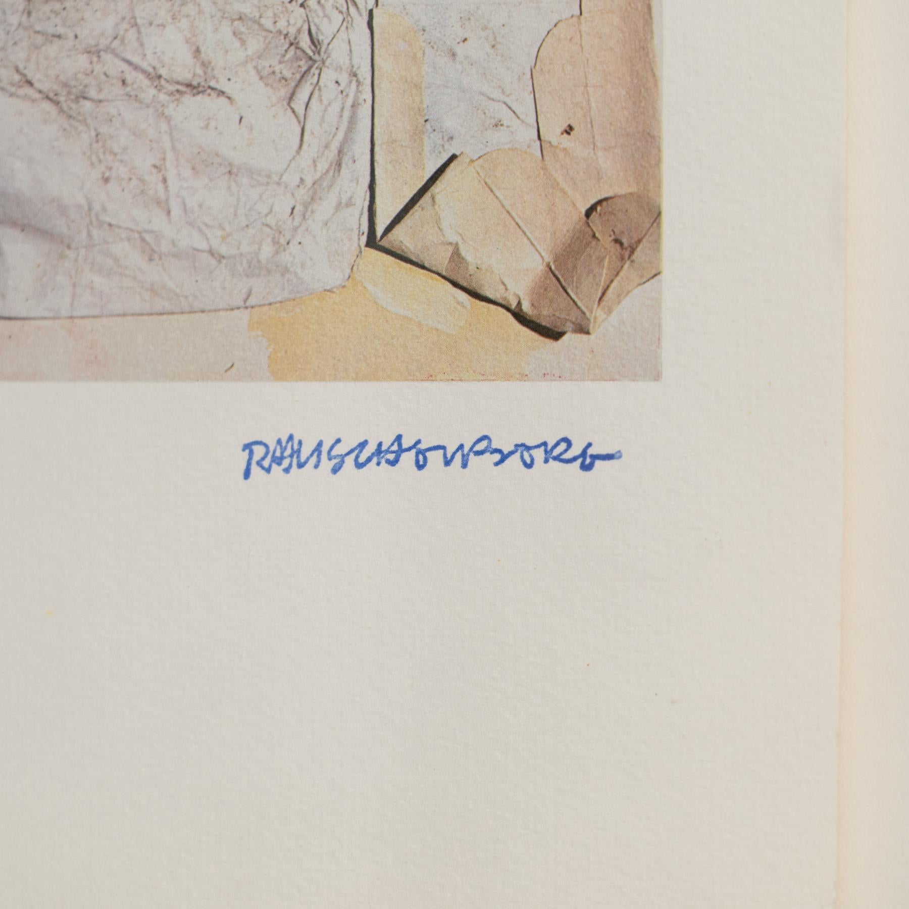 Late 20th Century Rauschenberg Framed Limited Edition Photolithography, circa 1970 For Sale