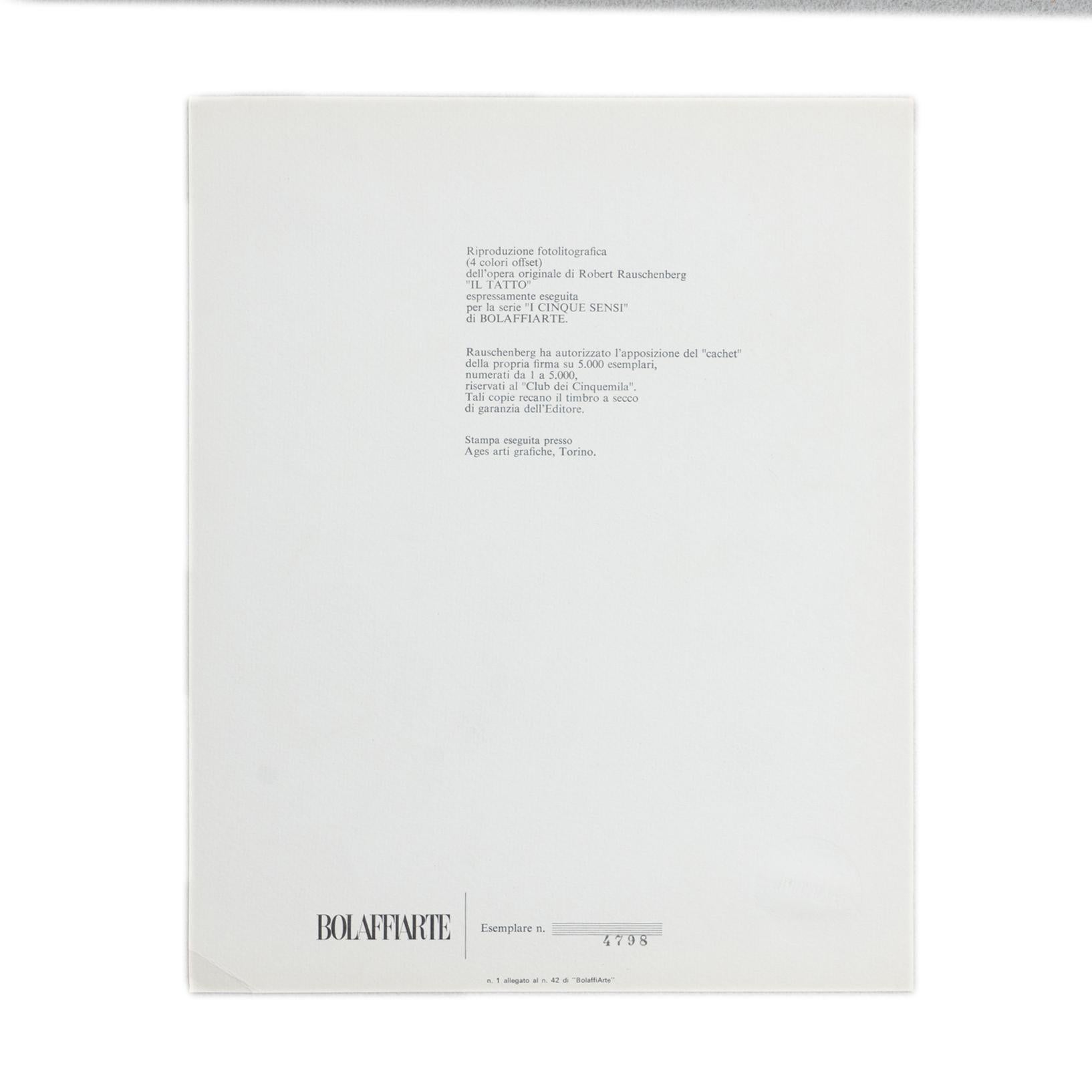 Photolithographie de Rauschenberg en édition limitée, vers 1970 en vente 2