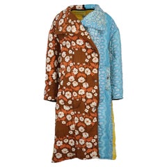 Rave Review Quilted Floral Print Cotton Coat Fr 36 Uk 8