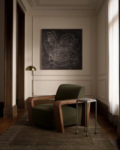 "Ravelle" Getränke- und Beistelltisch aus Marmor und Eisen von Christiane Lemieux