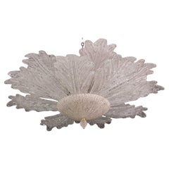 Ravello, Large Size Vintage Murano Trasparent Glass Ceiling Light