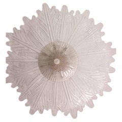 Ravello, Großformatige Vintage Murano Trasparent Glas Deckenleuchte