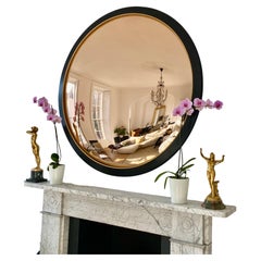 Ravello Nero Convex Mirror with Black & Gold Frame, UK Made