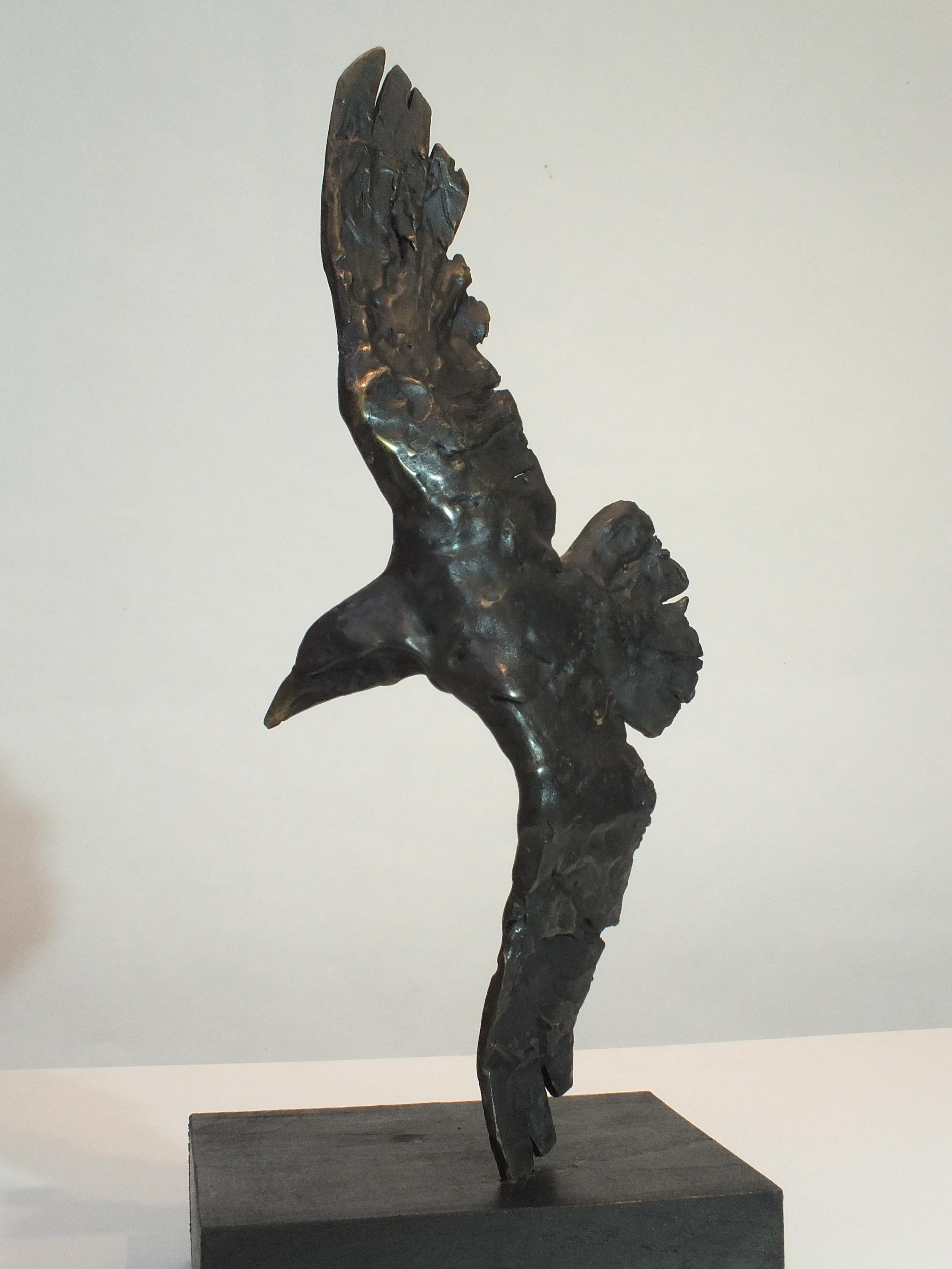 Contemporary Raven, Dominion Series Bronze Sculpture